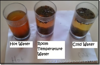 Use tea leaves to help students visualize how molecules move when heated.