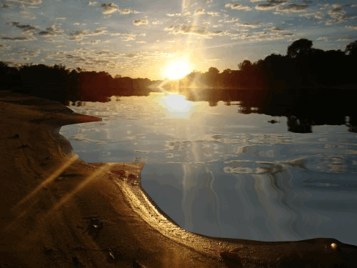 Imagem para face gif animado paisagem reflexo de sol na água se 1709