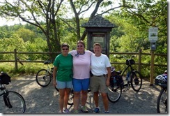Pam, Gin and Syl on the Carriage Trail in Acadia