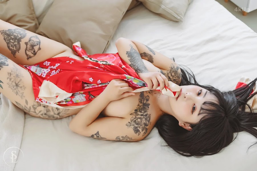 SAINT Photolife – Jeon Bo-Yeon (전보연) Vol.07 Leopard & Red Kimono