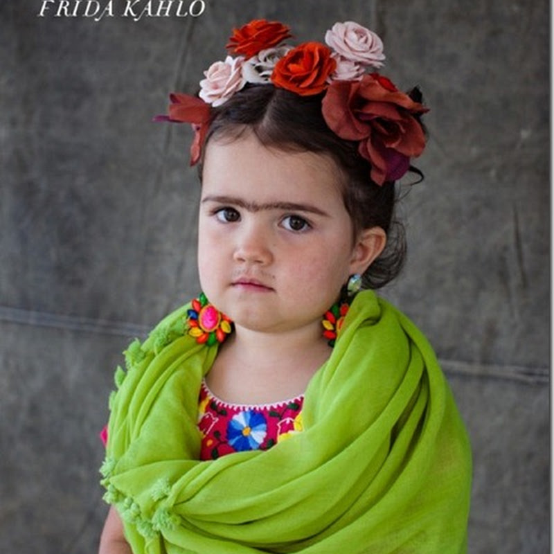 Disfraz casero de Frida Kahlo para niña