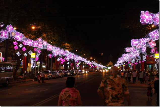 Streets of Ho Chi Minh city decked up for the Tet New Year 2013