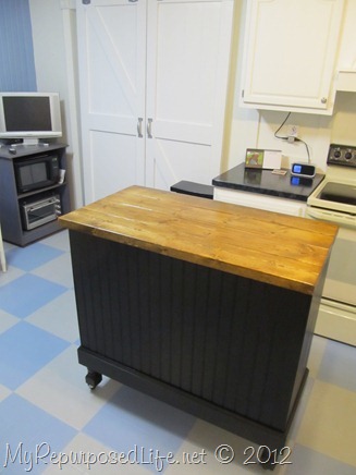 Repurposed Desk into a Kitchen Island