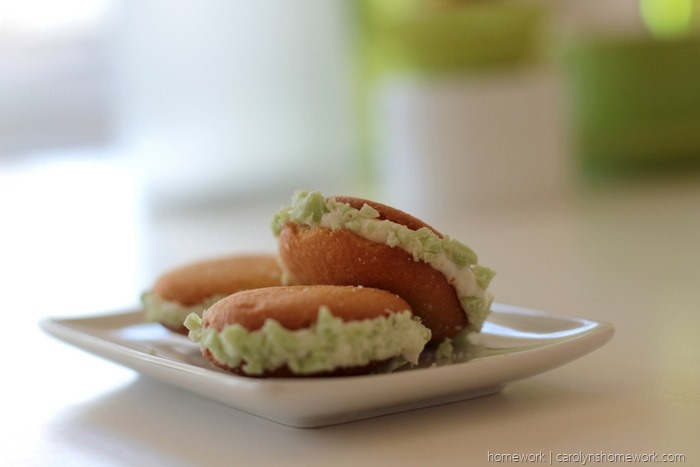 Vanilla Wafer St. Patrick's Day Cookies Leprechaun Mint Chip treats