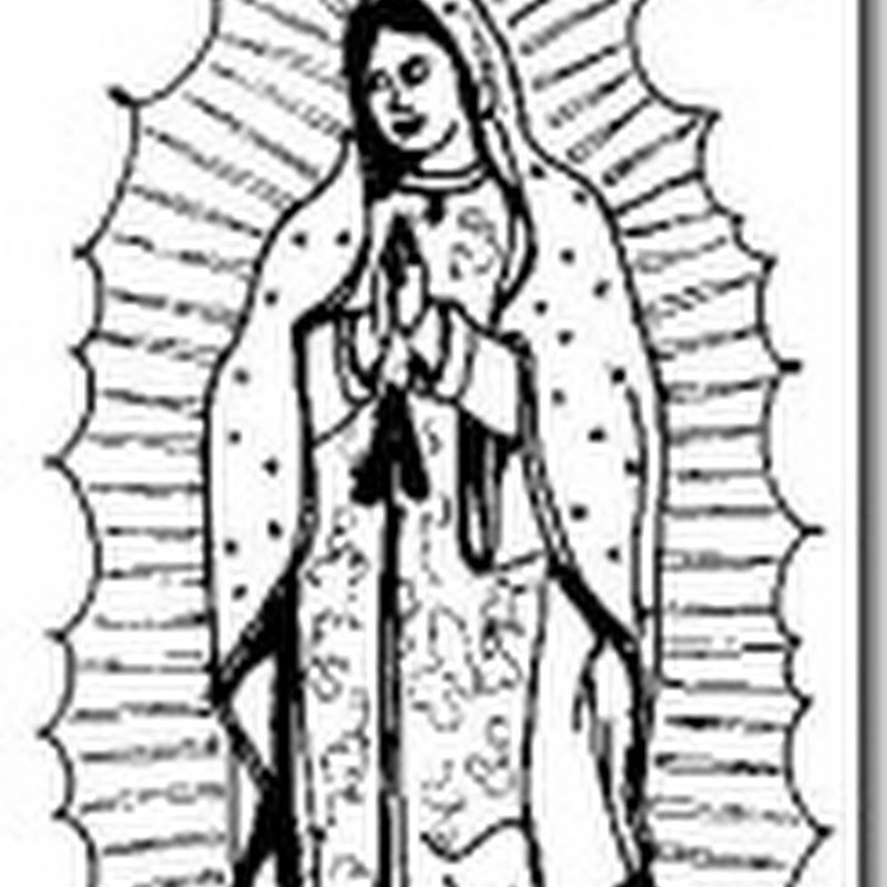 Virgen de Guadalupe, crucigramas, dibujos colorear, laberintos