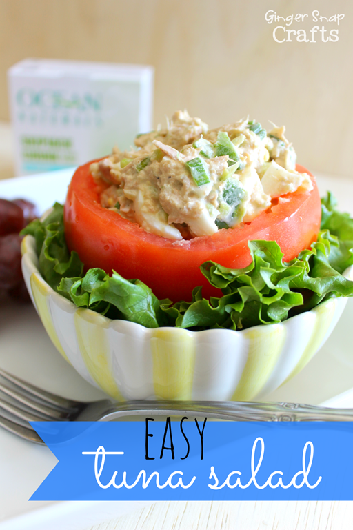 easy tuna salad recipe from GingerSnapCrafts.com #OceanNaturals #cbias #shop