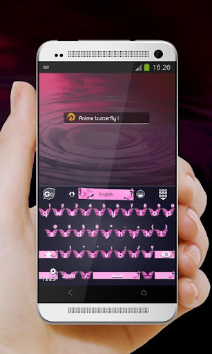 【免費個人化App】粉紅色的蝴蝶 GO Keyboard-APP點子