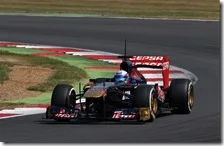 Ricciardo con la Toro Rosso nei test di Silverstone 2013
