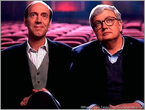 Gene Siskel (L) and Roger Ebert in the place they loved most: at the movies. CLICK to read the tribute to Roger Ebert from the Chicago Tribune.