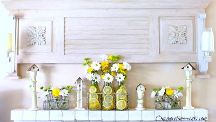 Spring-Mantel-2015-Daisies-and-Lemon