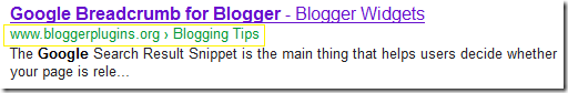 Google Breadcrumb for Blogger