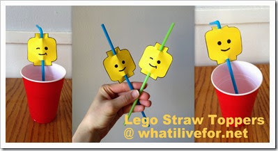 LEGO Head Straw Toppers @ whatilivefor.net