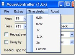 MouseController aumentare velocità ripetizione della sequenza