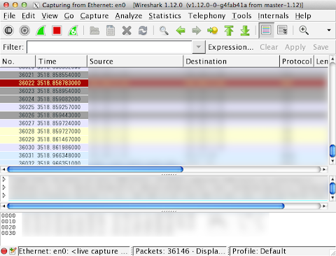 Wireshark&thinsp;パケット・キャプチャの結果
