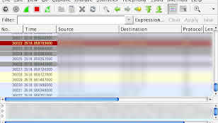 Wiresharkパケット・キャプチャの結果