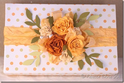 orange roses gift box