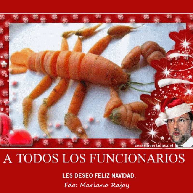 Desmotivaciones Navidad: Saludo de Rajoy a los funcionarios