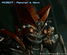 Funny animated GIF (Robot: Ratchet & Mom)
