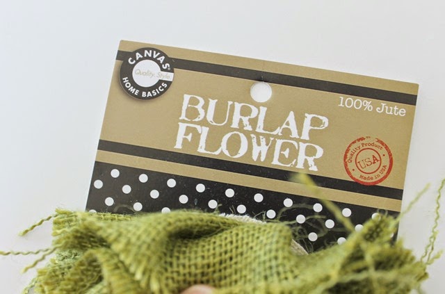 burlap flower