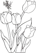 Tags: colorear flores primavera tulipan