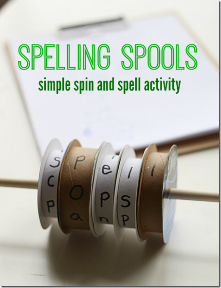 spelling spools #spellingwords #homeschool #kindergarten #handsonlearning spelling spools #spellingwords #homeschool #kindergarten #handsonlearning