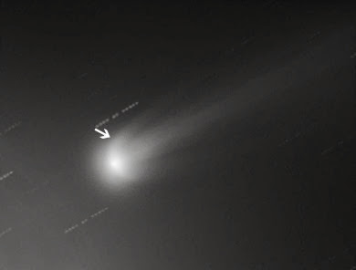 imagem da estrutura alada do cometa ISON