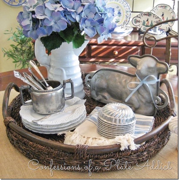 CONFESSIONS OF A PLATE ADDICT Using Vintage Finds in a Centerpiece
