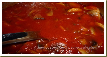 Spaghetti con sugo rosso piccante ai funghi (2)