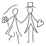 DIBUJOS DE NOVIOS PARA COLOREAR