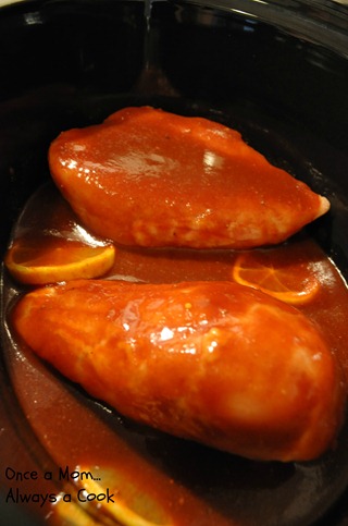 Starting Crock Pot BBQ Shredded Chicken