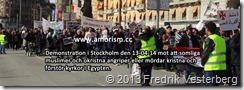 DSC06915 (1) Amorism. Demonstration mot att somliga muslimer angriper kristna och förstör kyrkor i Egypten
