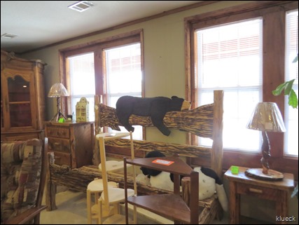 bear bed at local  Amish shop