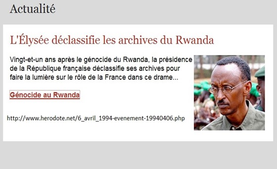 desclassificacion dels arquius franceses Ruanda
