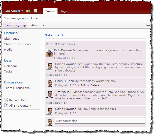 Chris O'Brien Extending SharePoint 2010 social features