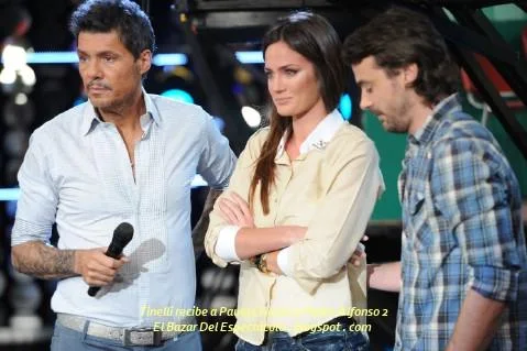 Tinelli recibe a Paula Chaves y Pedro Alfonso 2.jpg