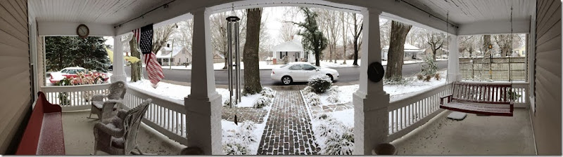 Front porch snow panoramic 1 21 14