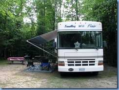 7120 Restoule Provincial Park - Kettle Point Campground - our motorhome in our campsite # 404