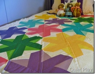 Simple quilting on Bloom Bloom Pow