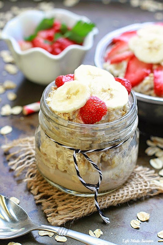 Strawberry & Banana Overnight Oats - Life Made Sweeter