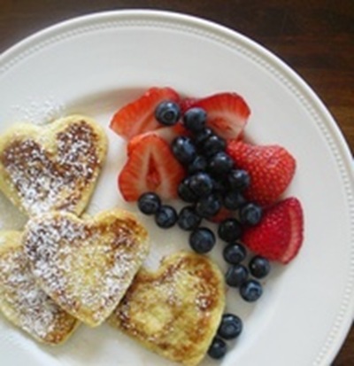 heart pancakes