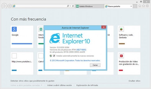 Eliminar historial de Internet Explorer