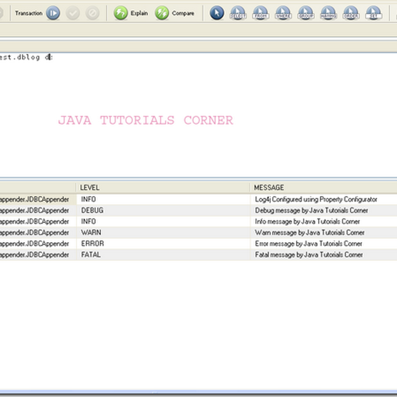 Log4j – JDBCAppender using property configuration