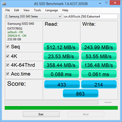 Samsung 840 250GB AS SSD