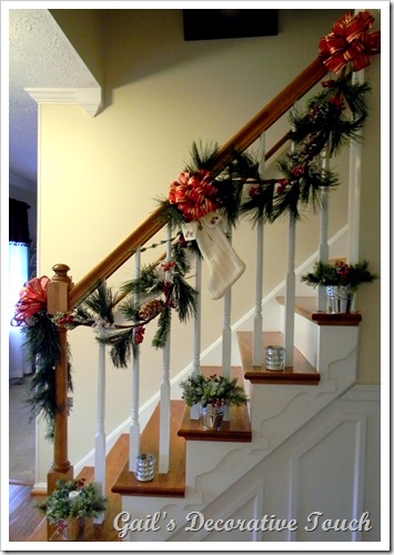 Gail’s Decorative Touch: Christmas Staircase Banister