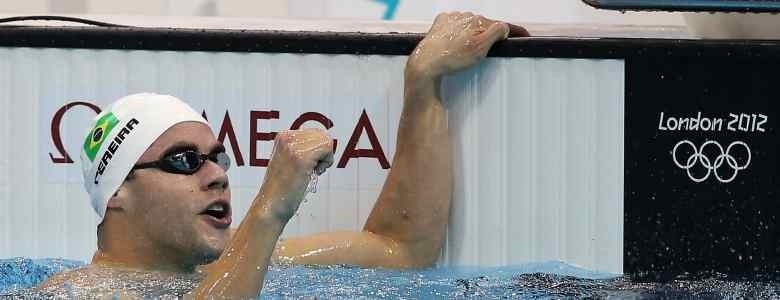 Thiago Pereira bate Phelps e é prata nos 400 m medley