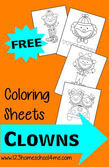 Free Circus Clown coloring pages #coloringpages #preschool Free Circus Clown coloring pages #coloringpages #preschool