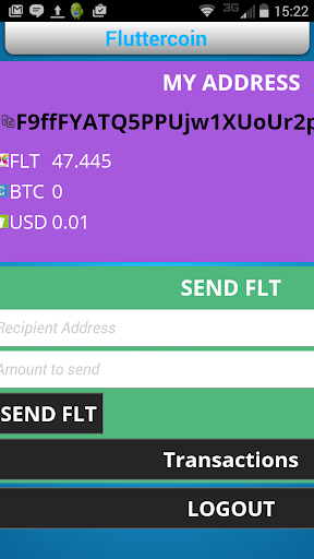 Fluttercoin Web Wallet