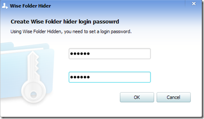 Creare password di protezione Wise Folder Hider