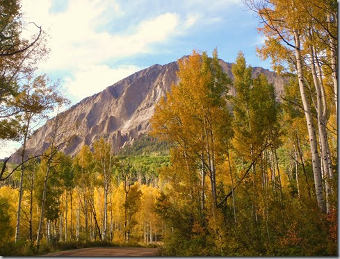 Aspens and Rock Mountain