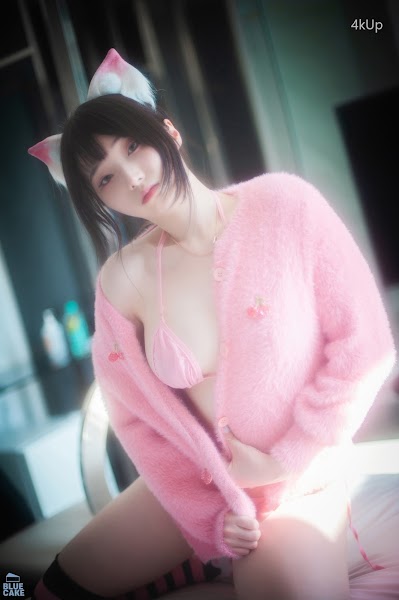 [BLUECAKE] Bambi (밤비) Naughty Cats Pink & Mint RED